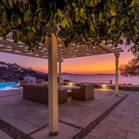 Villa Astounding Mykonos 6 Bedrooms El Greco Panoramic Sea Views Facing The Ancient Island Of Delos Aleomandra
