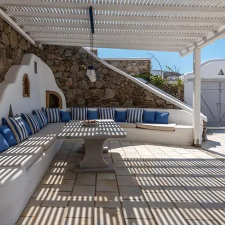 Villa Astounding Mykonos 6 Bedrooms El Greco Panoramic Sea Views Facing The Ancient Island Of Delos Aleomandra